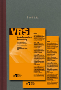 Verkehrsrechts-Sammlung (VRS). Entscheidungen aus allen Gebieten des Verkehrsrechts / Verkehrsrechts-Sammlung (VRS) Band 121