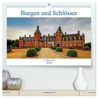 Burgen und Schlösser im Münsterland (hochwertiger Premium Wandkalender 2026 DIN A2 quer), Kunstdruck in Hochglanz