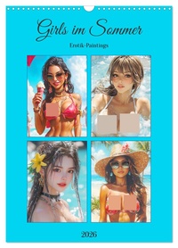 Girls im Sommer. Erotik-Paintings (Wandkalender 2026 DIN A3 hoch), CALVENDO Monatskalender
