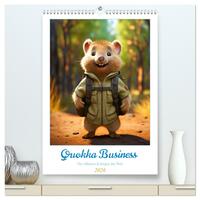 Quokka Business - Die süßesten Kollegen der Welt (hochwertiger Premium Wandkalender 2026 DIN A2 hoch), Kunstdruck in Hochglanz