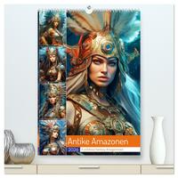 Antike Amazonen. Furchtlose Fantasy-Kriegerinnen (hochwertiger Premium Wandkalender 2026 DIN A2 hoch), Kunstdruck in Hochglanz