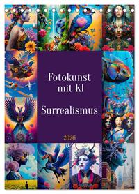 Fotokunst mit KI - Surrealismus (Tischkalender 2026 DIN A5 hoch), CALVENDO Monatskalender