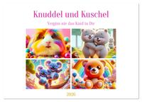 Knuddel und Kuschel (Wandkalender 2026 DIN A2 quer), CALVENDO Monatskalender