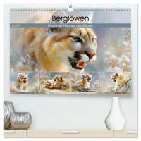 Berglöwen. Kraftvolle Eleganz der Wildnis (hochwertiger Premium Wandkalender 2027 DIN A2 quer), Kunstdruck in Hochglanz