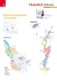 Poster: Spitzenweinbaugebiete in Frankreich. Bordeaux, Burgund